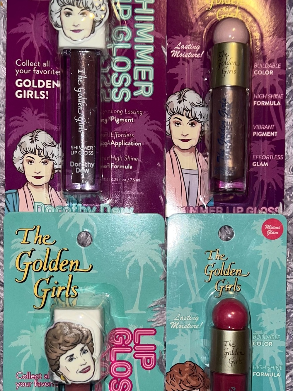 Set of 4 golden girls lip glosses